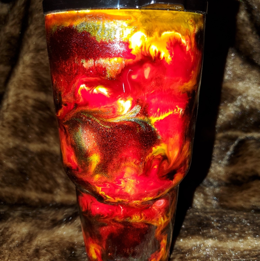 Yeti brand Fire tumbler